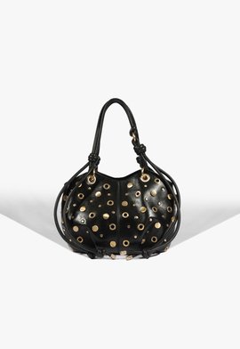 Bolsa Hobo Berry Pequena Couro Preto
