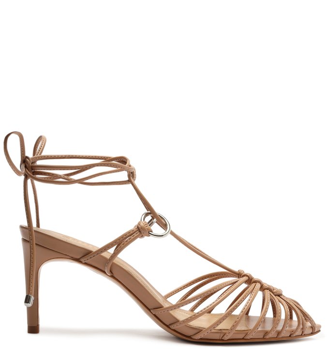 Sandália Lace-Up Strings Honey Beige
