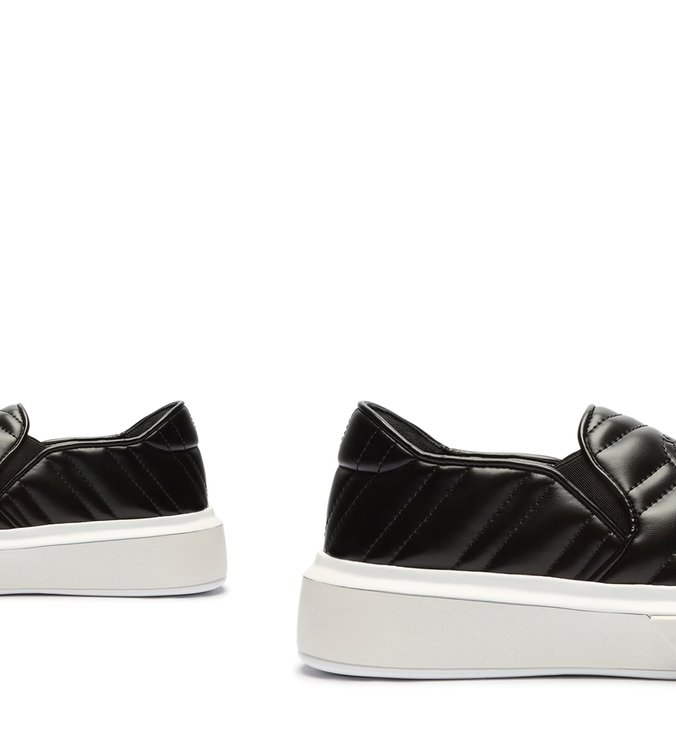Tênis Slip On Couro Preto Tênis Slip On Couro Preto
