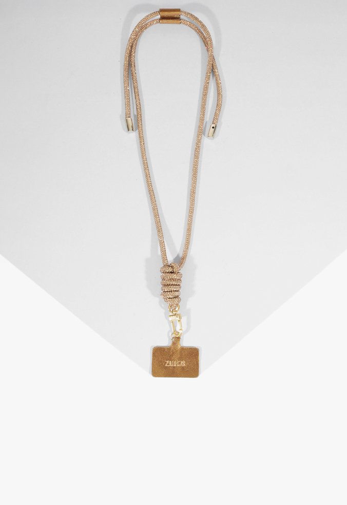 Cordão Celular Nancy Glam Cristais Bronze