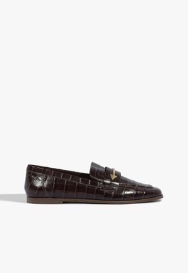 Mocassim Desmond Triangle Couro Preto