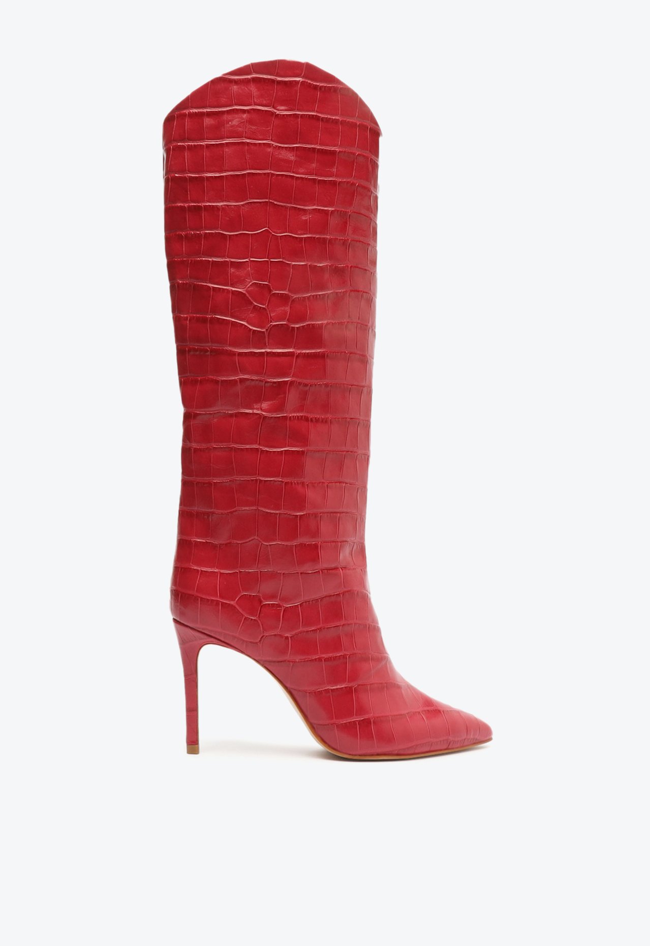 Bota Salto Alto Maryana Couro Vermelha | Schutz