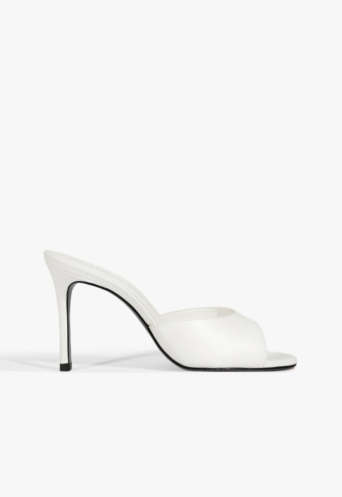 Sandália Mule Cloe Couro Branca