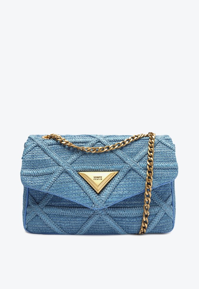 Bolsa Tiracolo Média 944 Knotty Ráfia Azul | Schutz