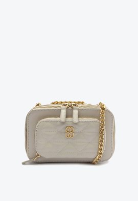 BOLSA TIRACOLO PEQUENA FOUNDATION COURO BRANCA