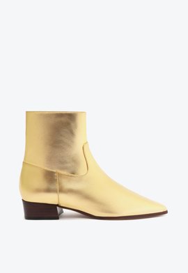 Bota Helena Couro Dourada