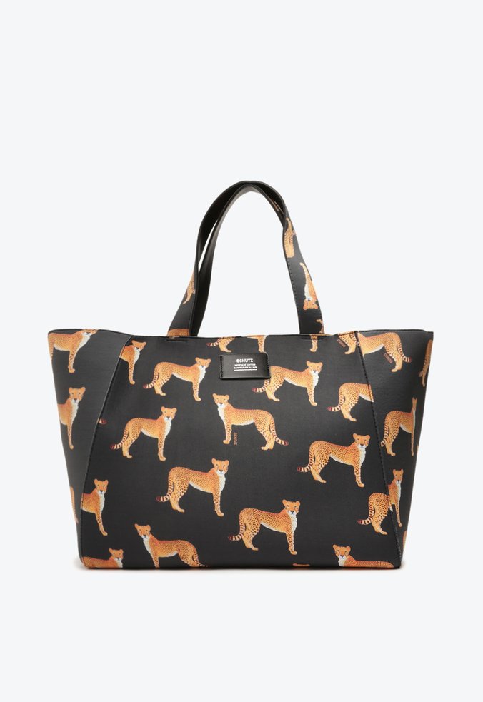 Bolsa Shopping Neoprene Estampada Preta