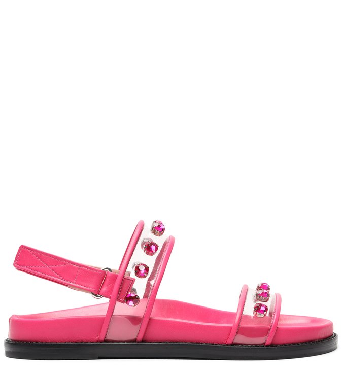 Sandália Papete Studs Vinil Pink