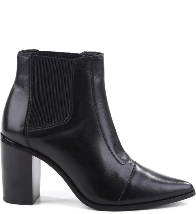 Bota Pointed Toe Black Leather