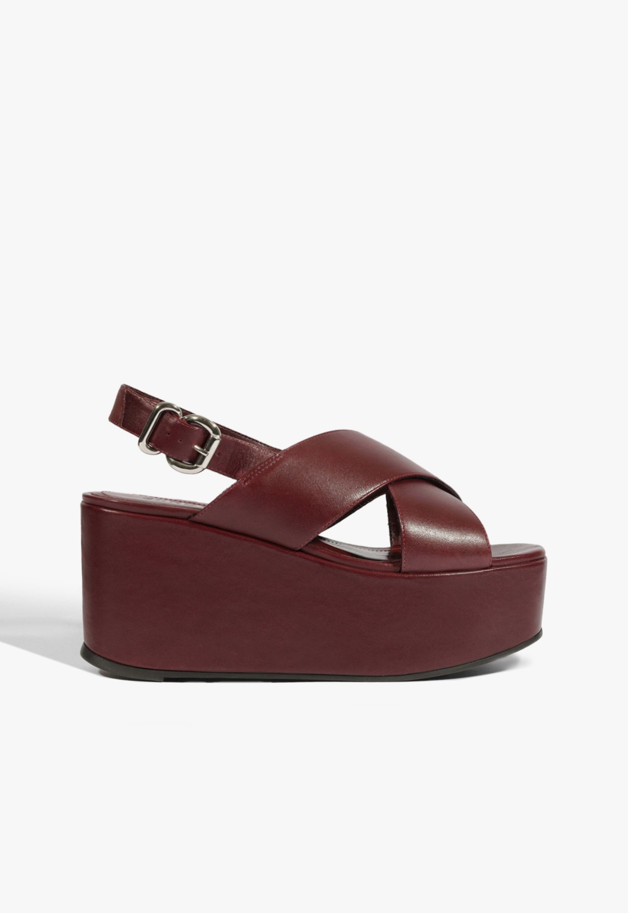 Sandália Plataforma Casual Cool Couro Vermelha | Schutz