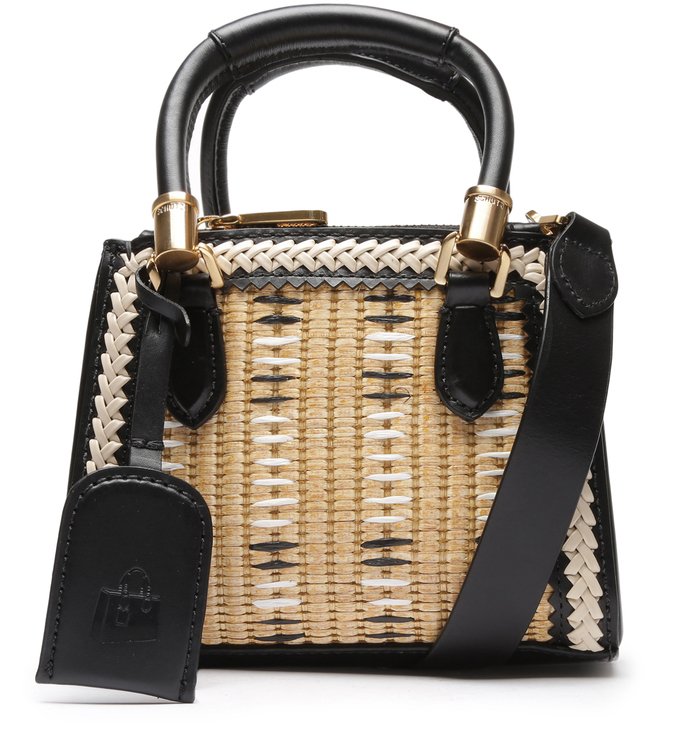 Mini Tote New Lorena Ráfia Tressê Mini Tote New Lorena Ráfia Tressê