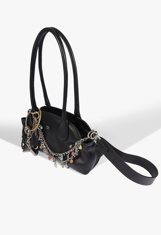 Bolsa Tiracolo Shoulder Broadway Summer Média Couro Preta | Schutz