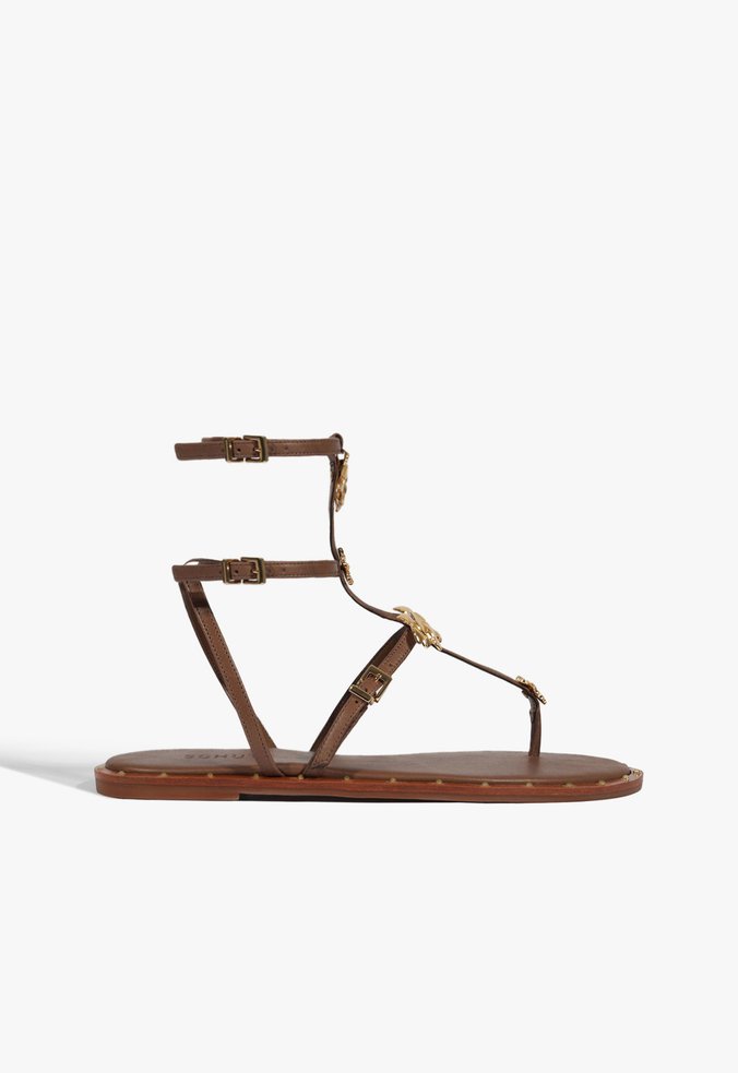 Rasteira Couro Marrom