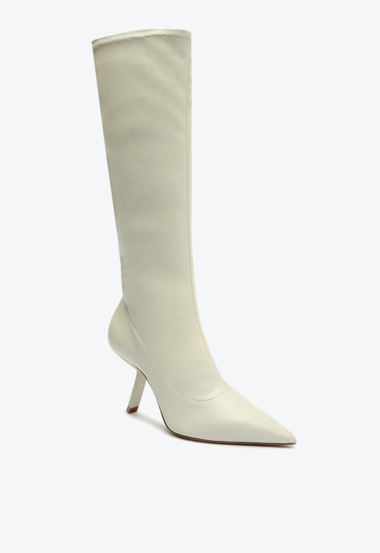 Bota branca shop over the knee
