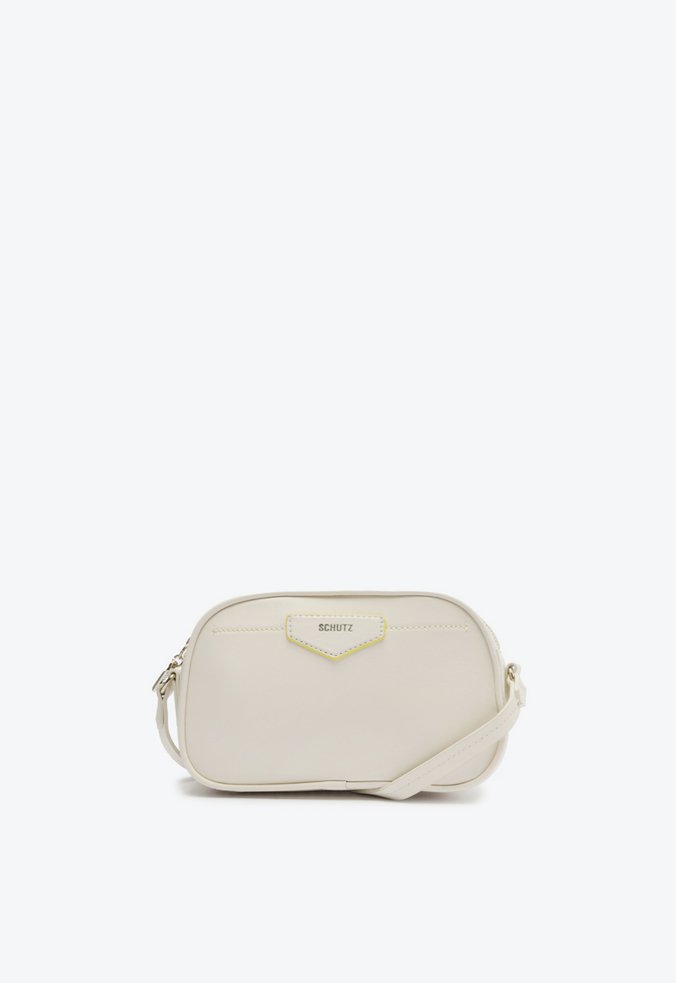 Bolsa Tiracolo Pequena Couro Branca