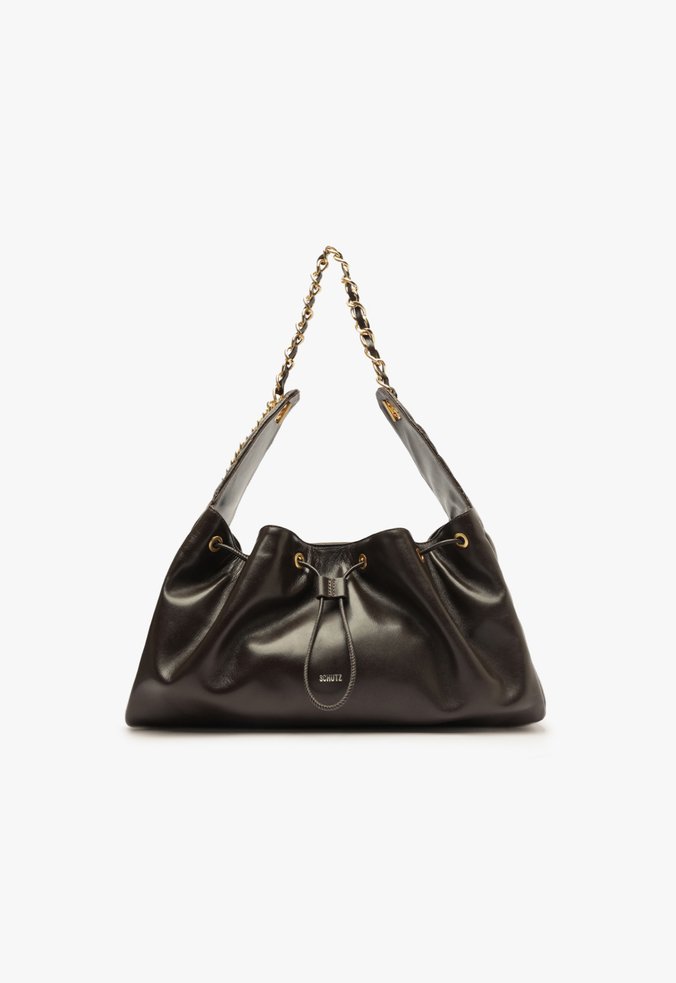 Bolsa Shoulder Elvie Couro Marrom