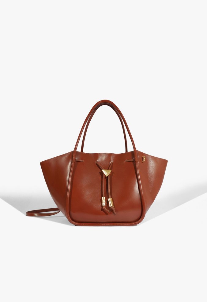 Bolsa Shopping Jess Couro Marrom