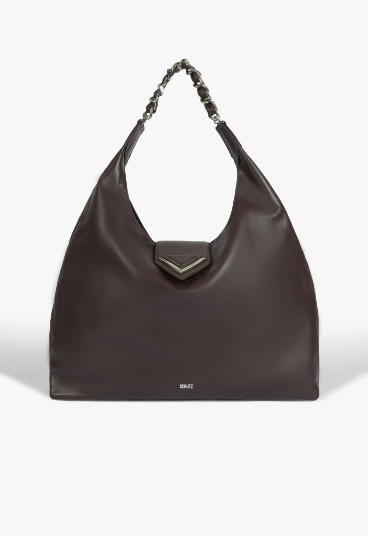 Bolsa Hobo Secrets Grande Couro Marrom | Schutz