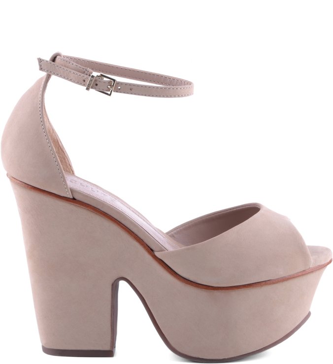 Sandália Anabela Seventies Oyster