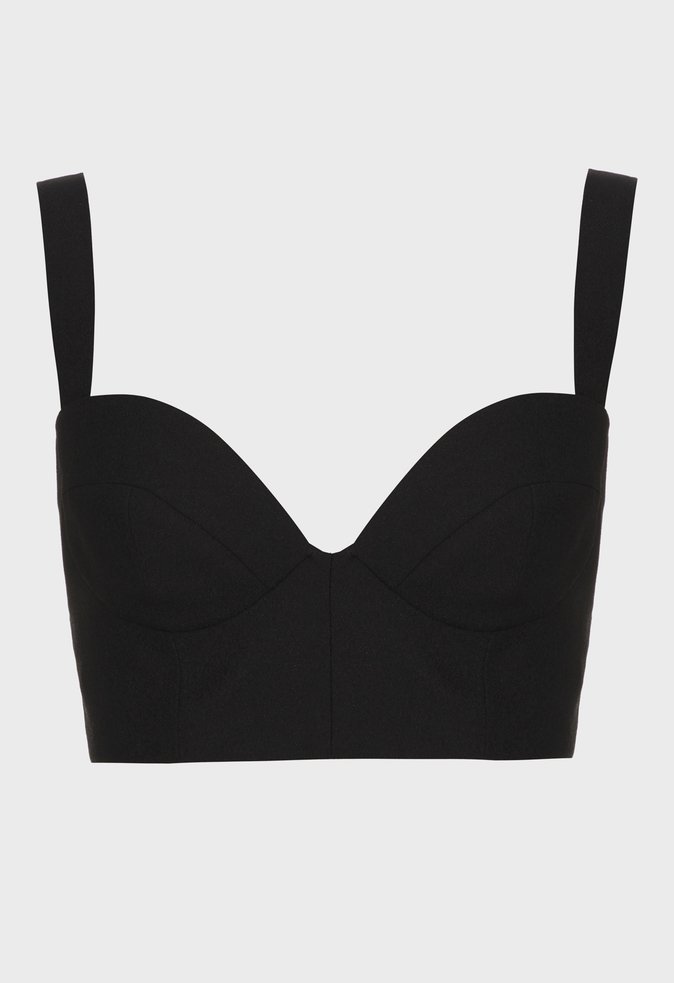 Top Liane Em Crepe Preto