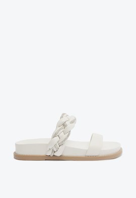 Sandália Papete Trançada Branca