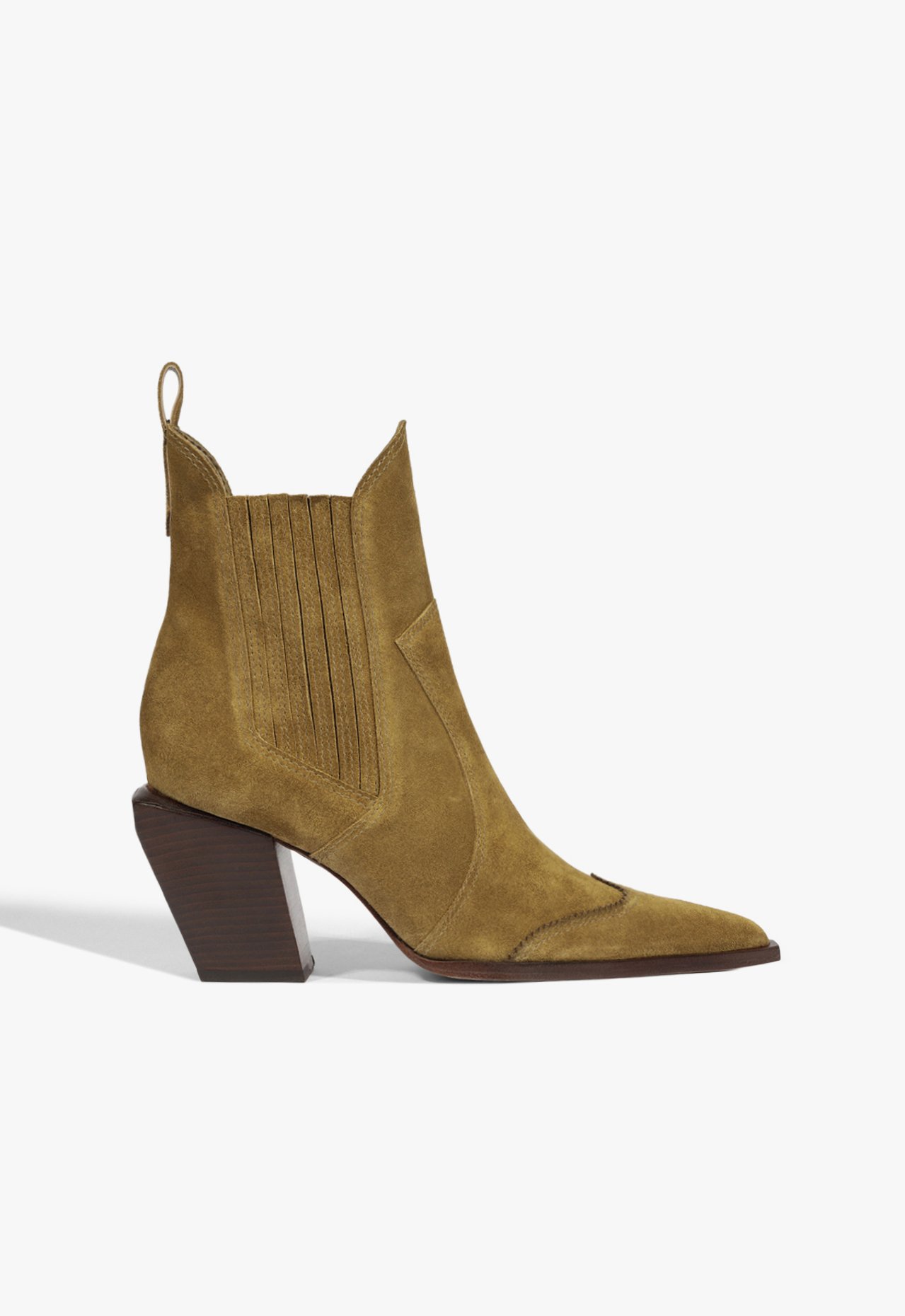 Vista 2 Bota Dolly Camurça Oliva | Schutz Schutz BR Verde Schutz BR Verde