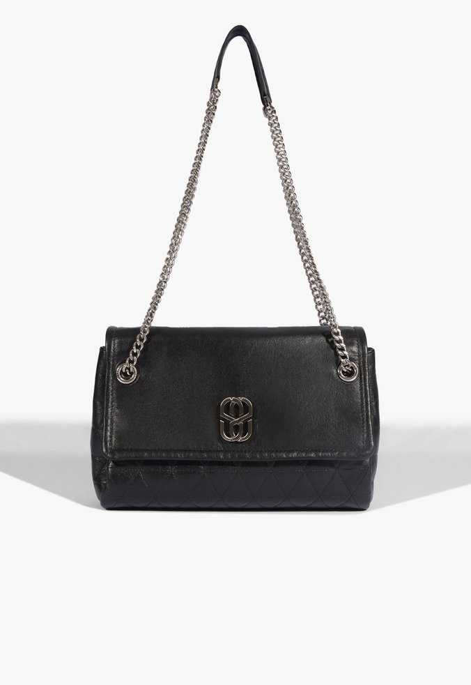 Bolsa Shoulder Média Double S Preta