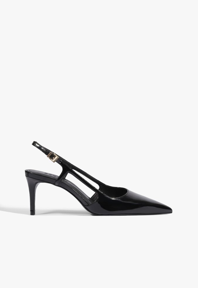 Scarpin Boris Mid Couro Verniz Preto