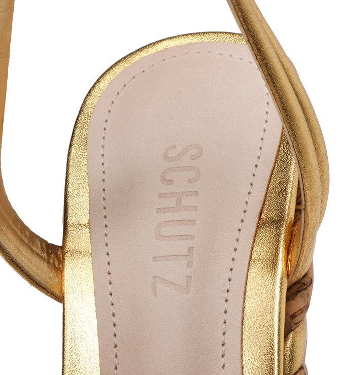 Sandália Anabela Fresh Glam Gold Sandália Anabela Fresh Glam Gold