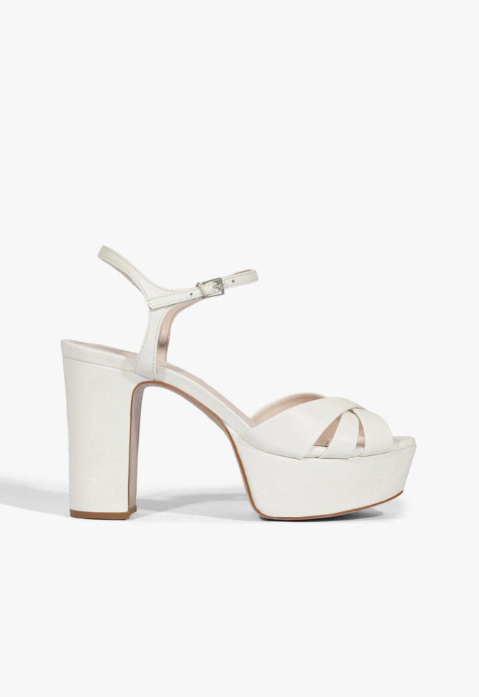 Sandália Keefa Meia Pata Couro Off White