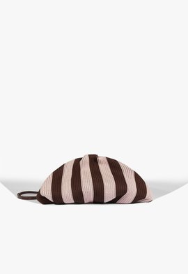 Bolsa Maxi Clutch Avril Tricô Marrom 