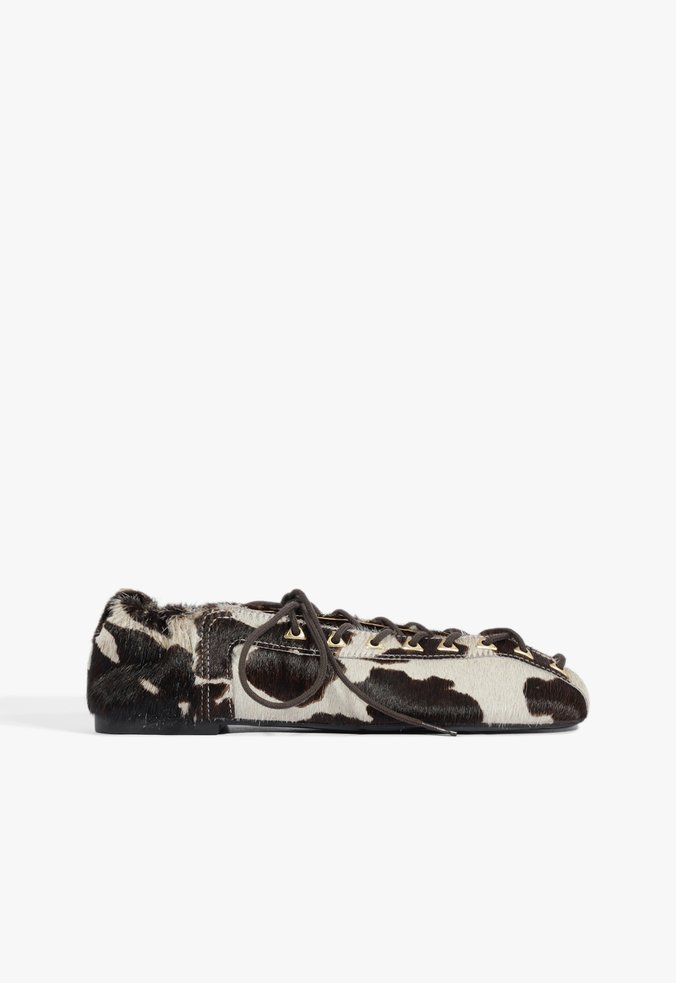 Sapatilha Ballerina Lola Textura Animal Print