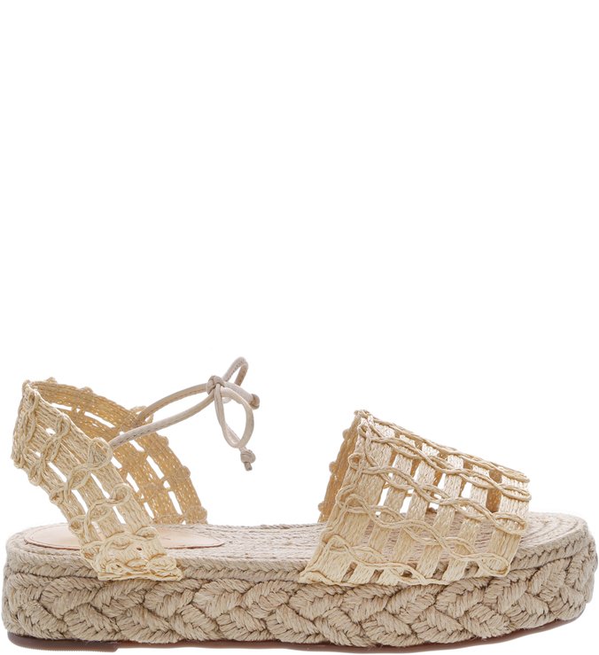 Flat Espadrille Palha Cru