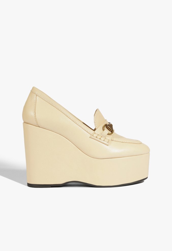 Mocassim Plataforma Angel Couro Branco