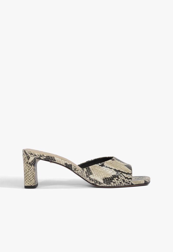 Tamanco Salto Bloco Baixo Animal Print