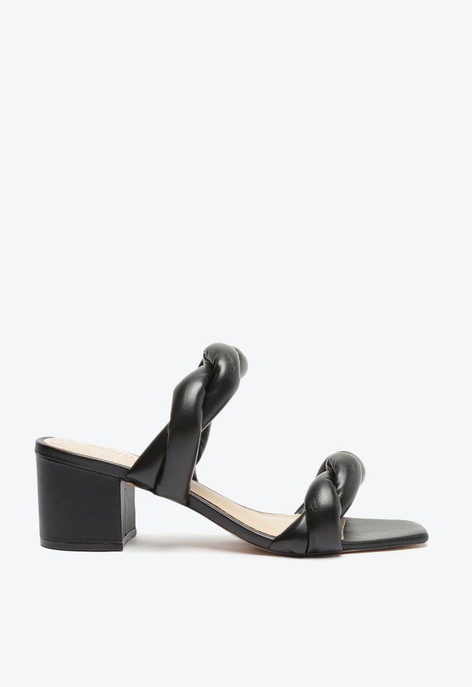Sandalia mule preta shop