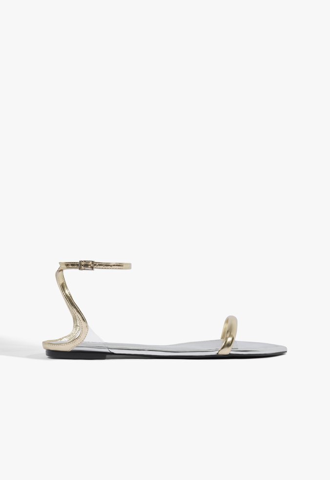 Sandália Skye Flat Couro Dourado
