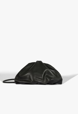 Bolsa Maxi Clutch Tiracolo Avril Couro Preta