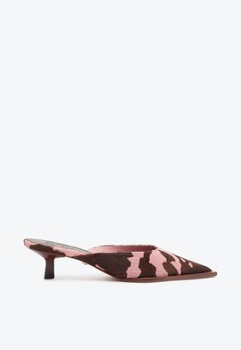 Mule Trendy Western Pelo Rosa