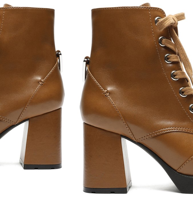 Bota Coturno Salto Bloco Caramelo Bota Coturno Salto Bloco Caramelo