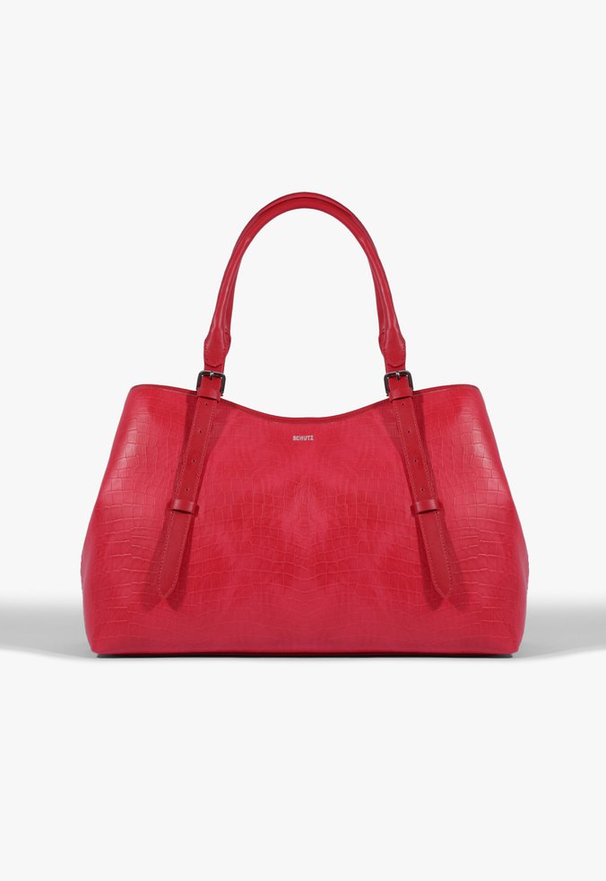 Bolsa Tote Grande Maeve Croco Vermelha