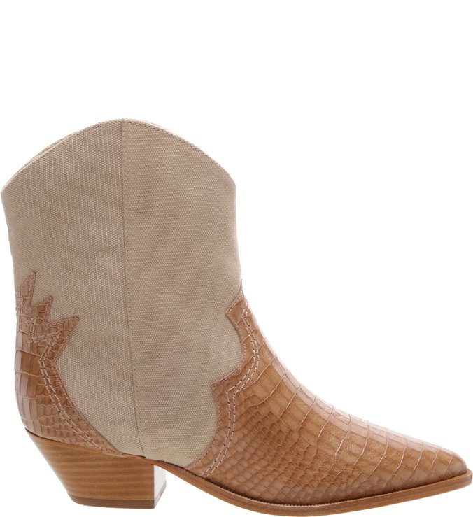 Cowboy Boot Multimaterial Croco Neutral Cowboy Boot Multimaterial Croco Neutral