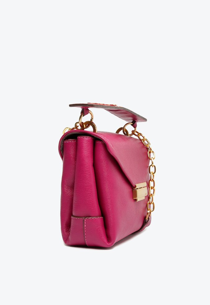 Bolsa Tiracolo Média Luara Couro Rosa Bolsa Tiracolo Média Luara Couro Rosa