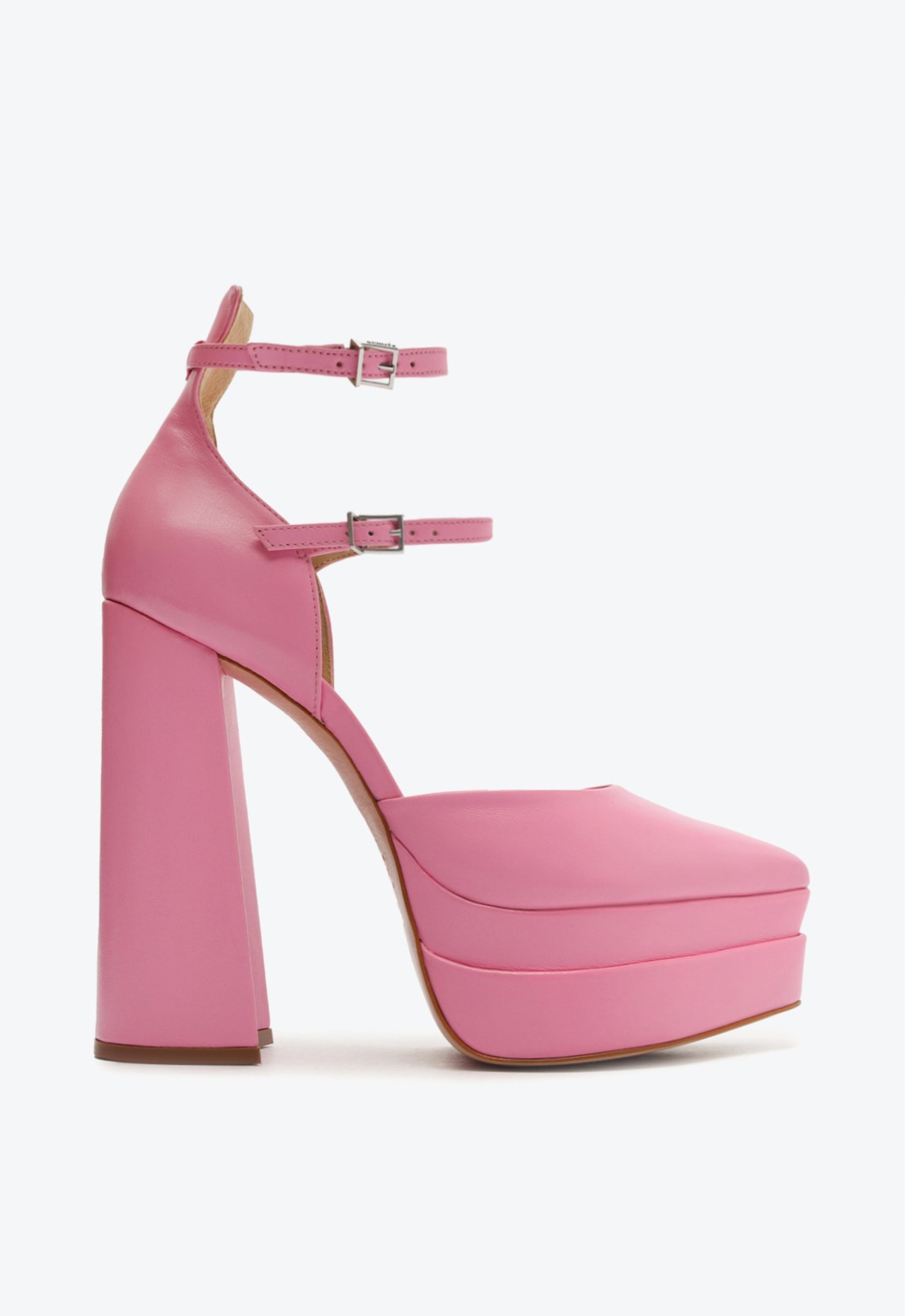 Sandália Meia Pata Elysee Couro Rosa | Schutz