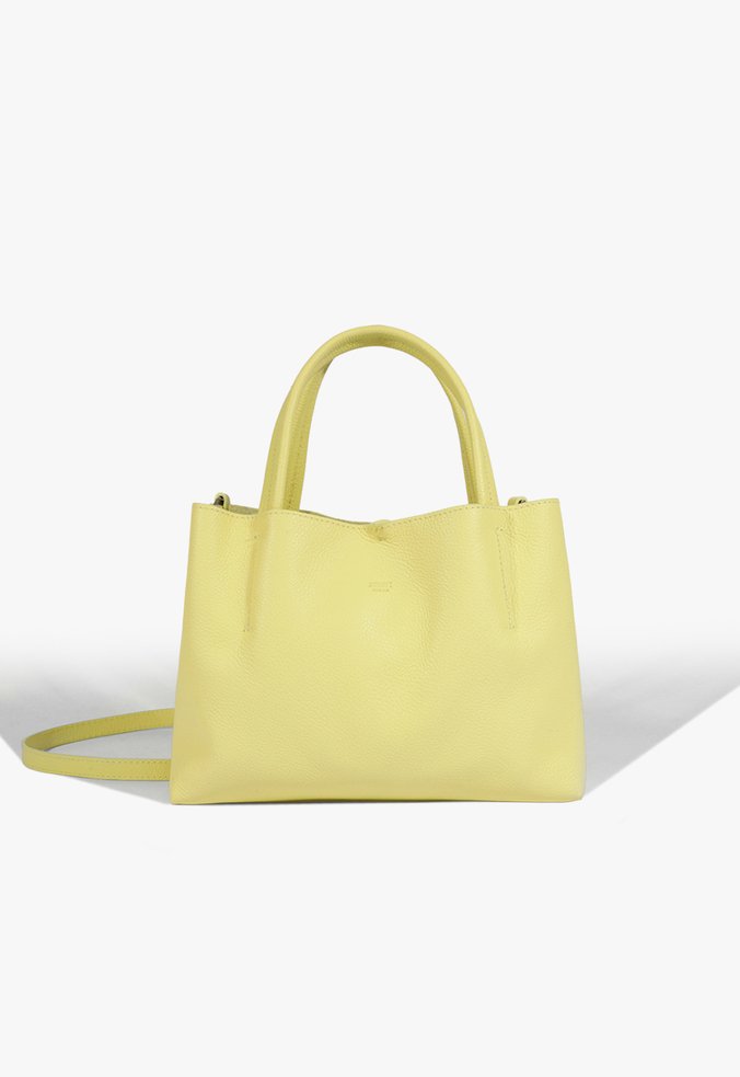 Bolsa Tote Liah Média Couro Amarela