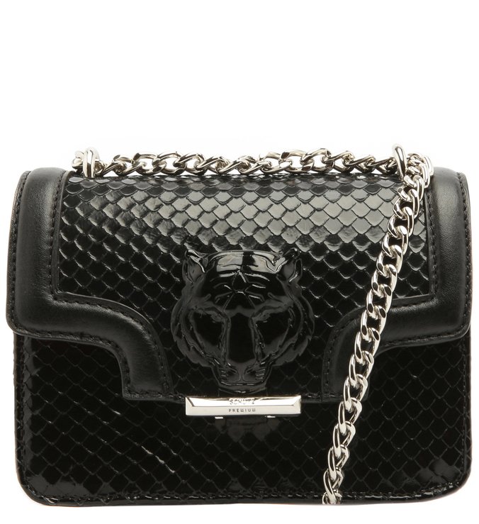 CROSSBODY MINI HANNA BRIGHT SNAKE BLACK CROSSBODY MINI HANNA BRIGHT SNAKE BLACK