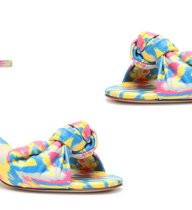 Sandália Block Heel Tropical Blue Sandália Block Heel Tropical Blue