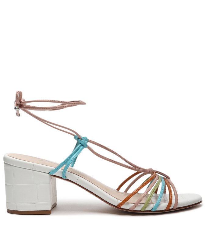 Sandália Block Heel Lace-Up Colors