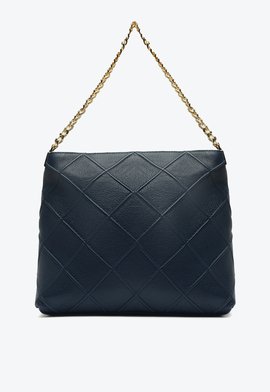 Bolsa Maxi Shoulder Couro Azul