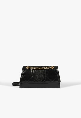 Bolsa Tiracolo Crossbody Maiorca Pequena Couro Preta